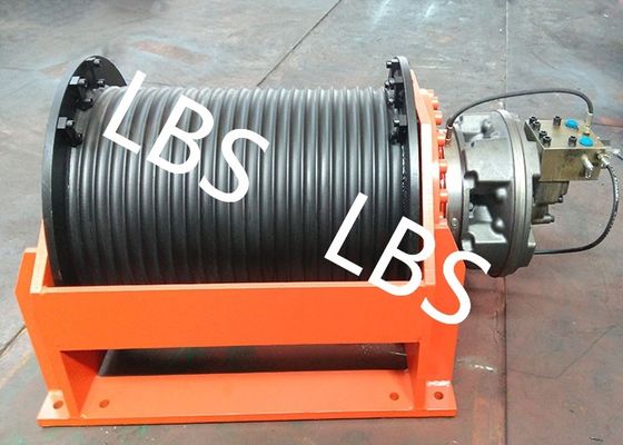 50 Ton Hydraulic Crane Winch With LBS Grooved Drum Multilayer Spooling