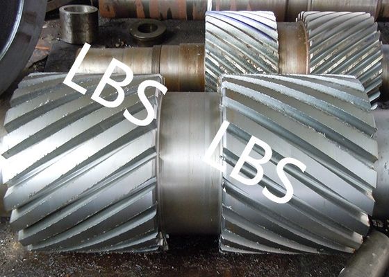 Precision Custom Double Helix Gear Shaft With Retracting Grooves