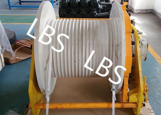 50 Ton Hydraulic Crane Winch With LBS Grooved Drum Multilayer Spooling