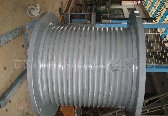 Electric or Hydraulic Marine Winch LBS Double Groove Drum With Wire Rope